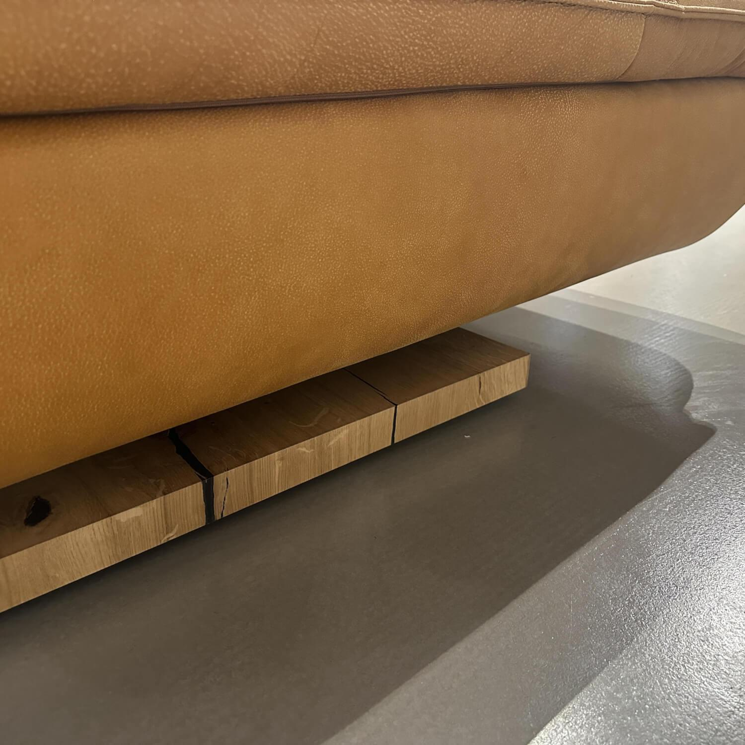 Koinor - Sofa Mooove Leder A-India Sun Braun Plateau Wildeiche Furniert - 7