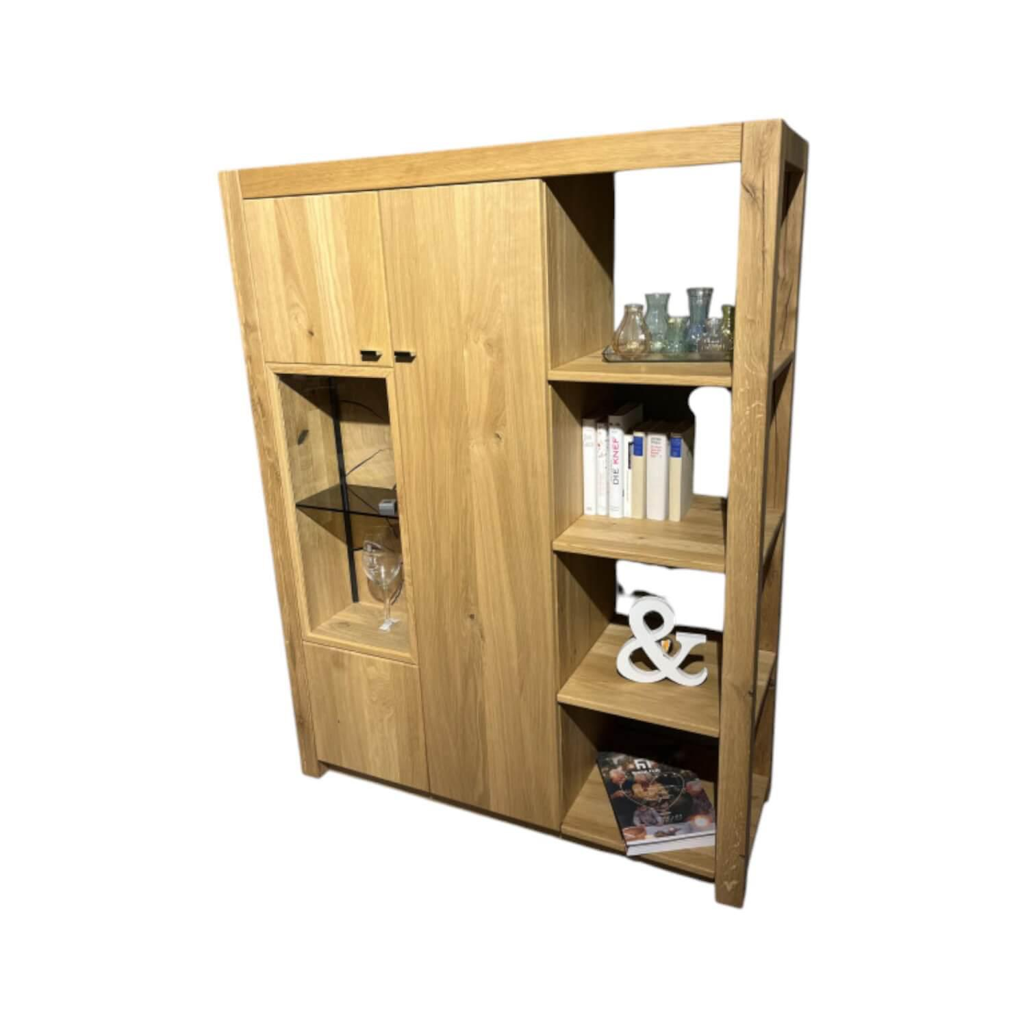 Wöstmann - Highboard WM 1830 Kerneiche Rückwand Hirnholz Akzent Inklusive Beleuchtung - 1