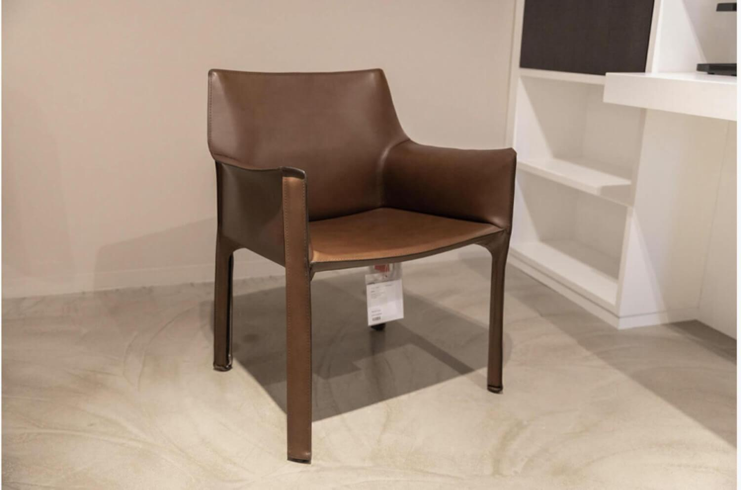 Cassina - 4er-Set Stuhlgruppe Cab Kernleder Braun 139C1L - 2