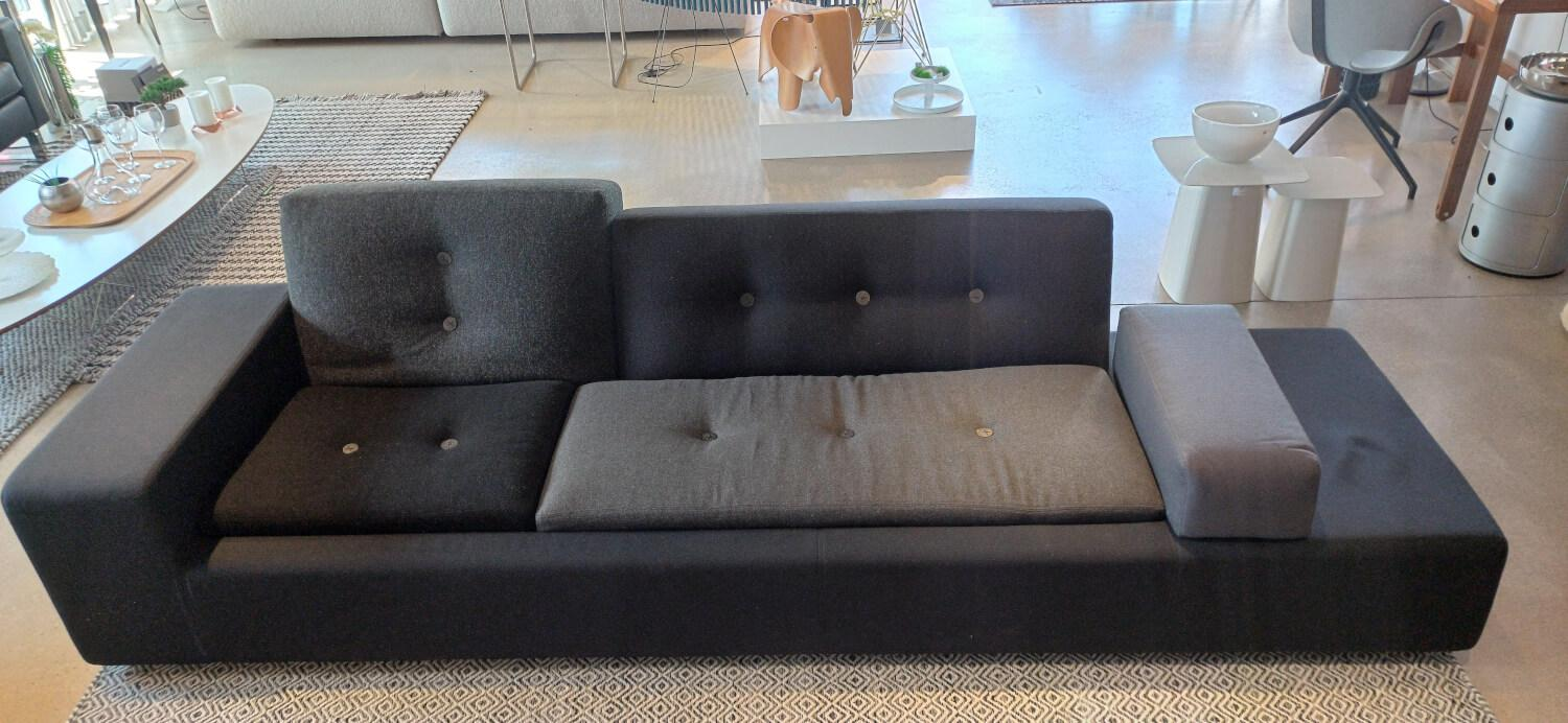 Vitra - Sofa Polder XL Stoff Spirit Schwarz Steelcut Anthrazit Hallingdal Dunkelgrau Soft Schwarz Und Anthrazit Und Tonus Schwarz - 3