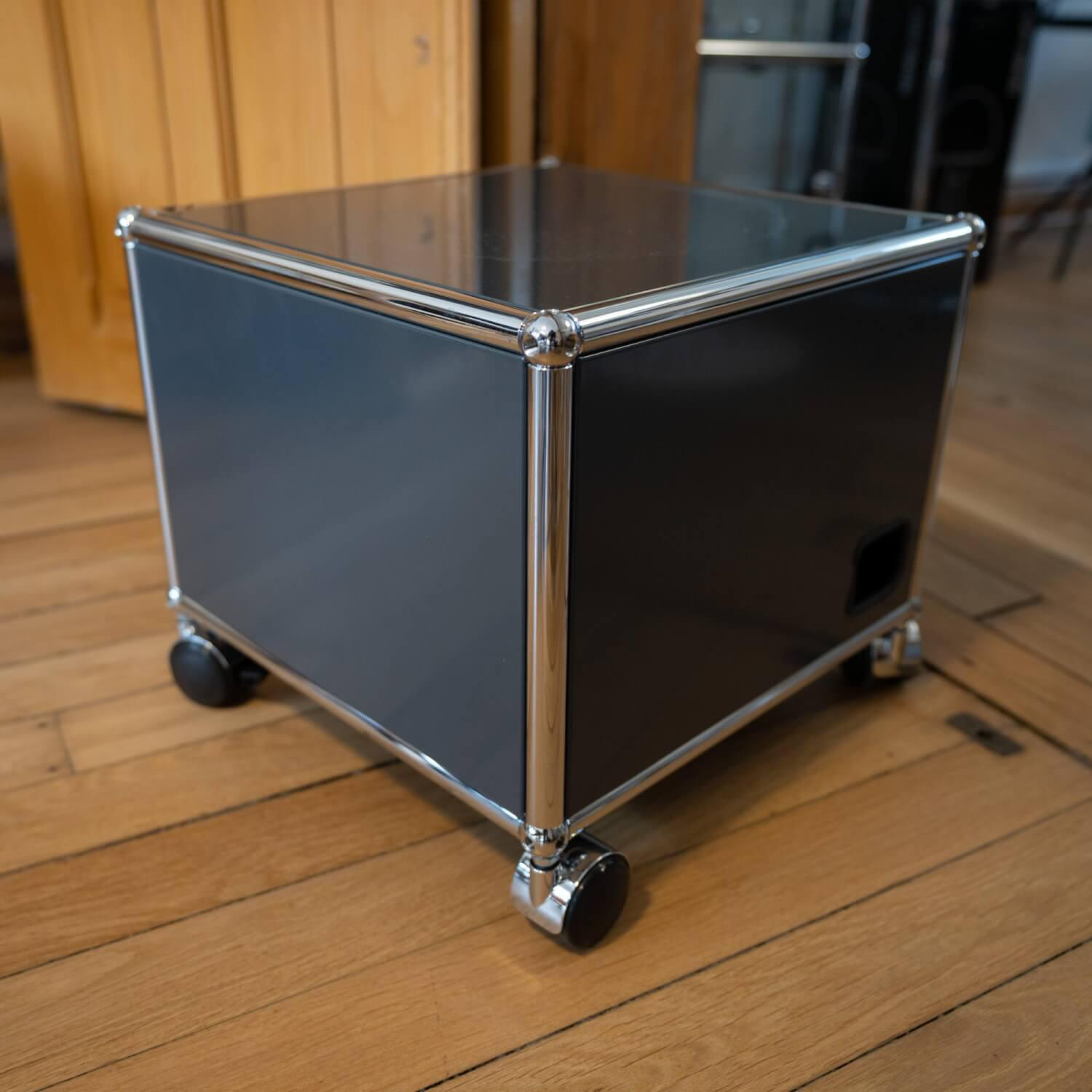 USM Haller - Nachttisch Haller ESG Sicherheitsglas Unterlackiert Graphitschwarz - 4