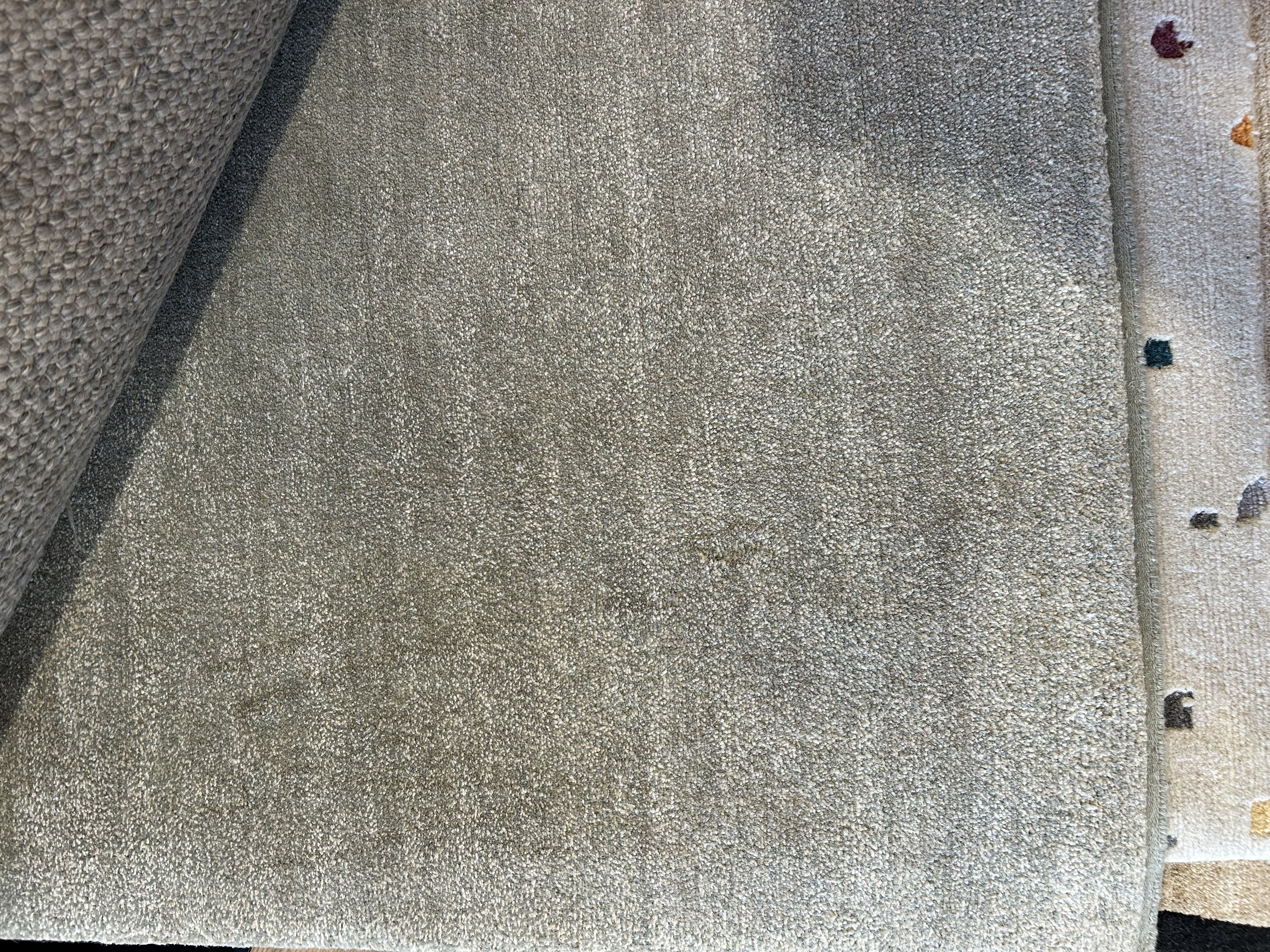 Reuber Henning - Teppich Monochrome Tibetische Wolle Und Allo CO07 Grün Grau 200x300 - 2