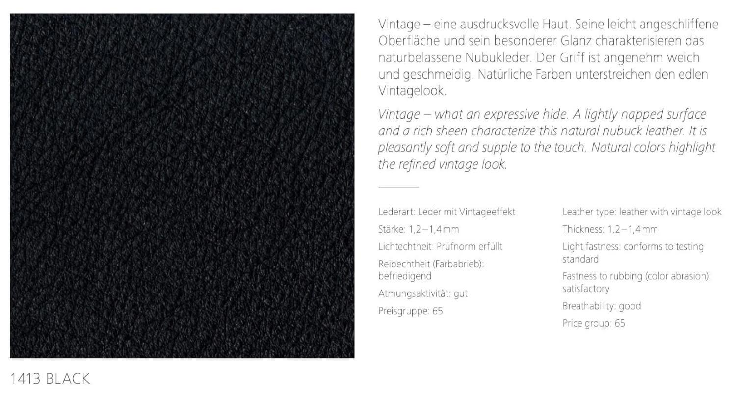 Sessel Berlin Chair Leder Vintage 1413 Black Profistahl Verchromt