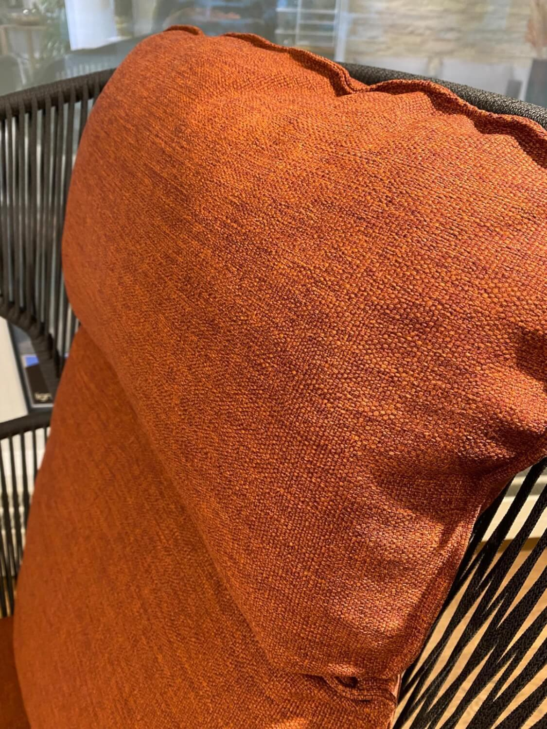 Weishäupl - Relaxsessel Denia Stoff 3 Ambra A04 Terra Rot mit Hocker Pouf - 5