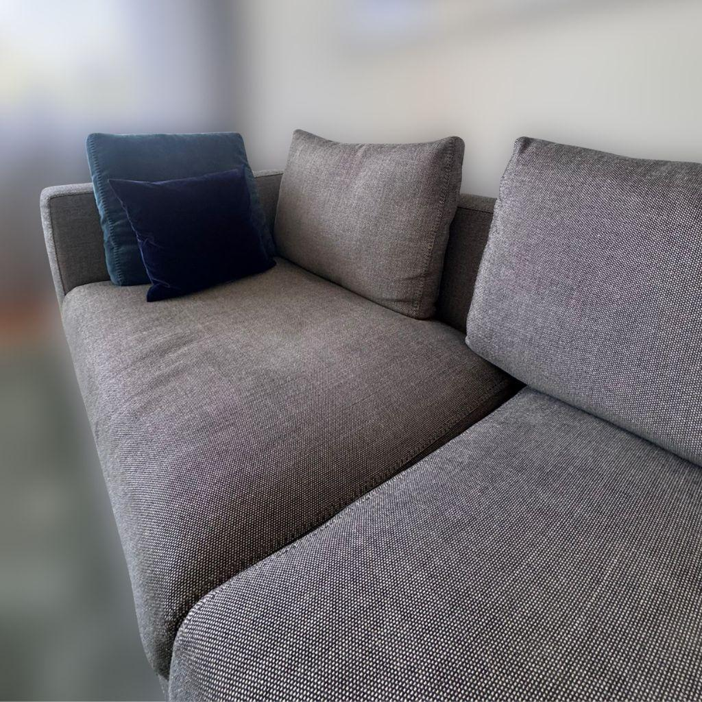 B&B Italia - Sofa Ray Stoff Elsa Graubraun/ Creme Grau Gestell Aluminium Nickel Bronzefarbig Lackiert (Second Life) - 3