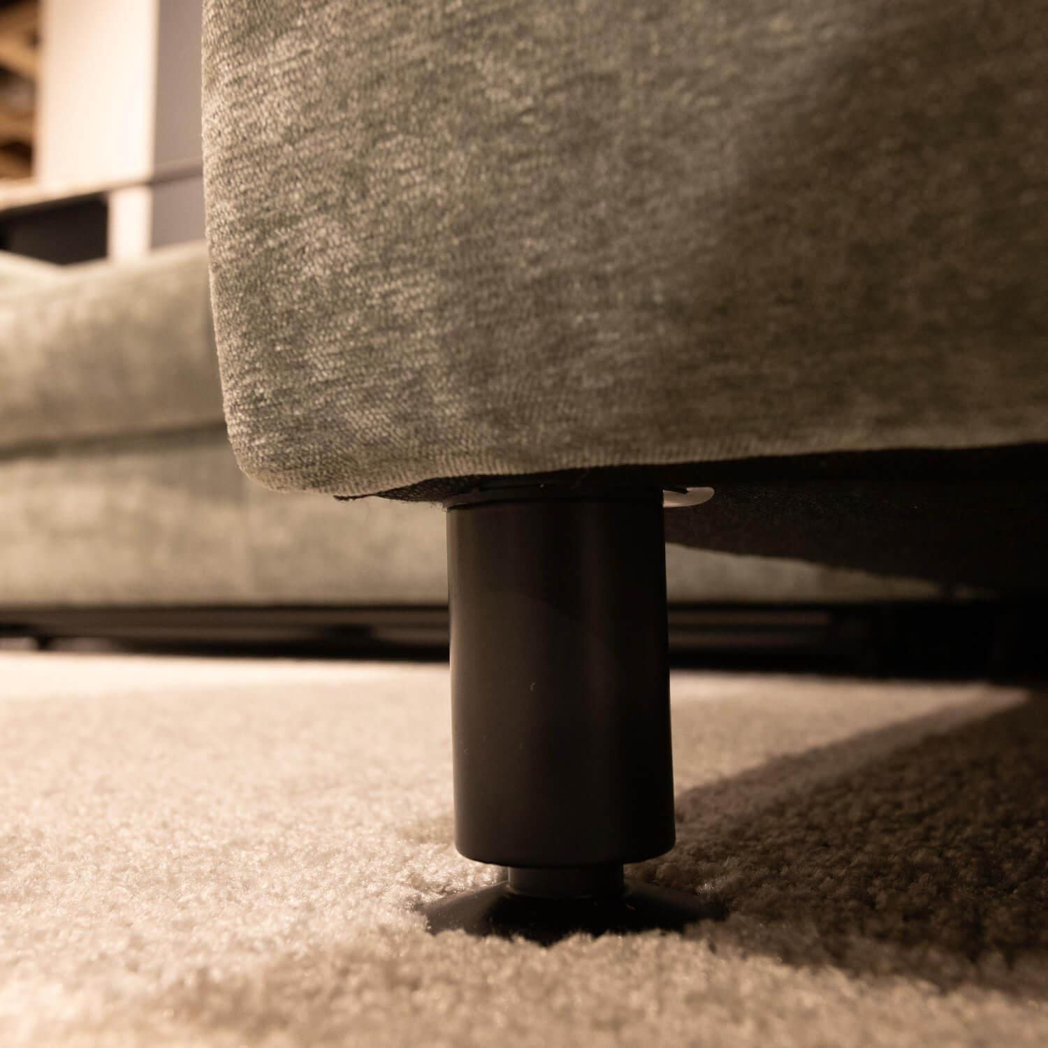 Hukla - Ecksofa 4700 Stoff Rob Lind 533004 Grün Metallfuß Schwarz Inklusive Kissen Und Matratze - 2