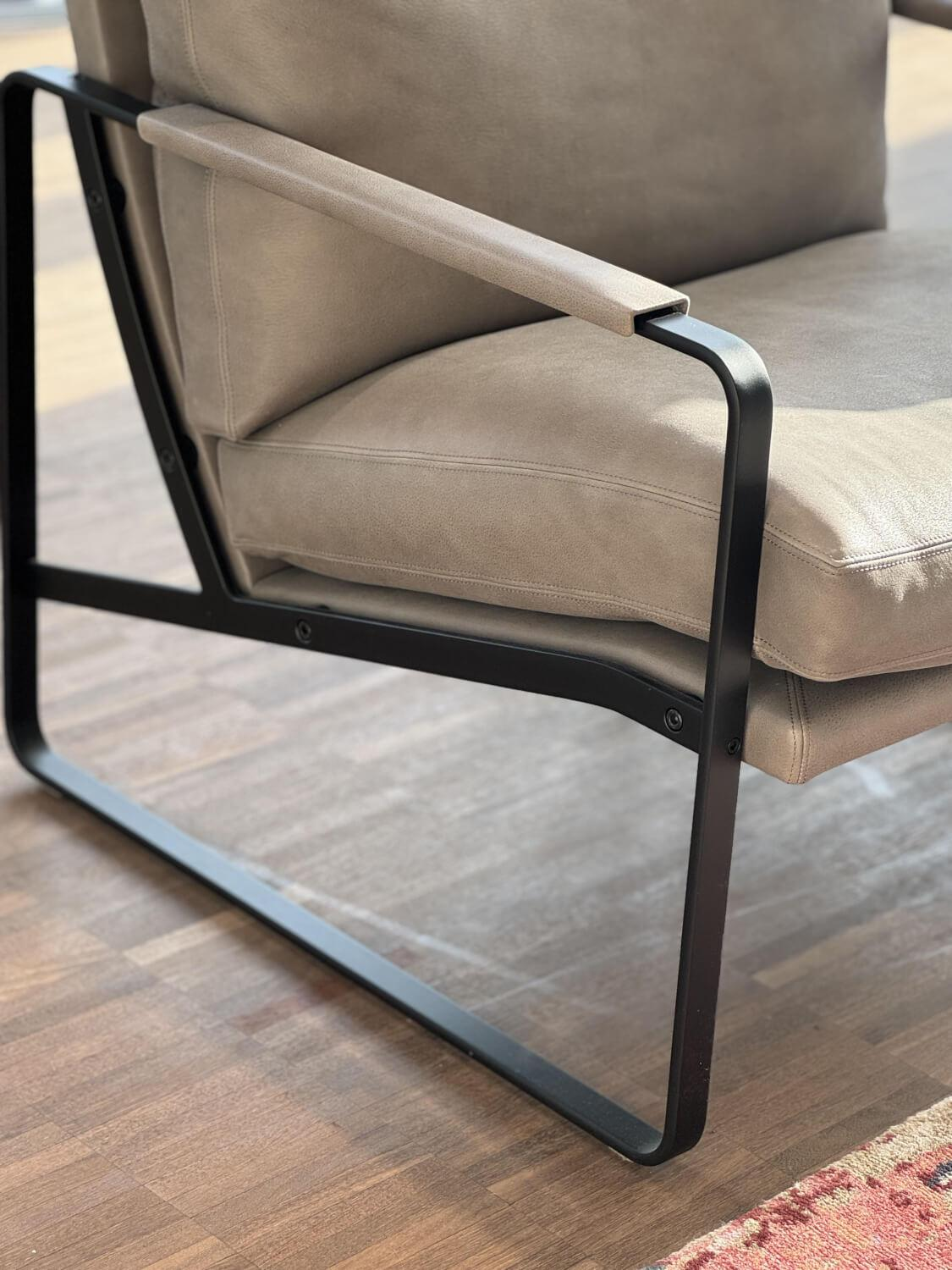 Walter Knoll - 2er-Set Sessel Fabricius Leder Vintage Nutmeg Braun Gestell Schwarz - 4