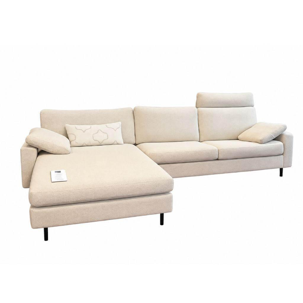 COR - Sofa Conseta Stoff 8207 Muschel Creme Gestell Metall F05 Schwarz - 1