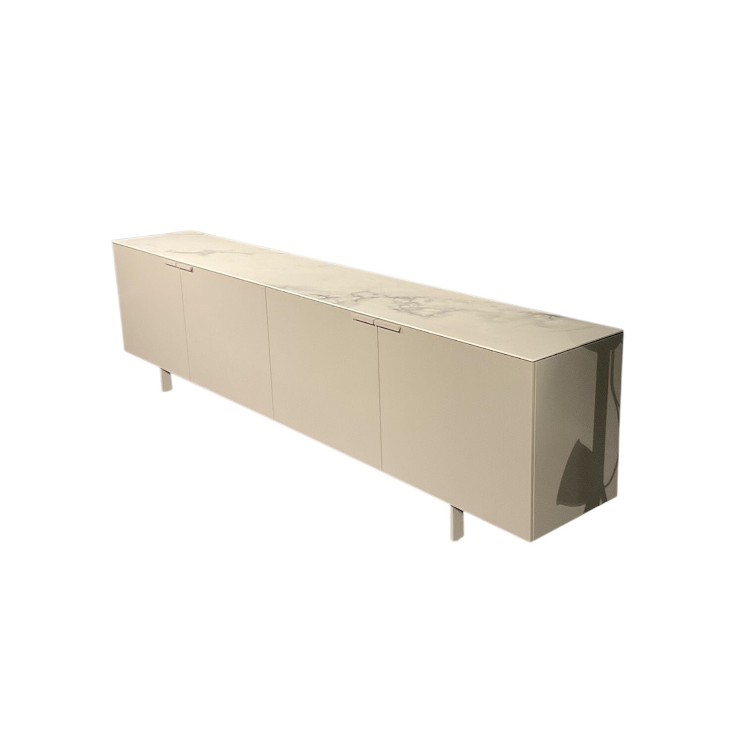 Ligne Roset - Sideboard Everywhere Lack Matt Tongrau Beige Auflageplatte Marmor Beige - 3