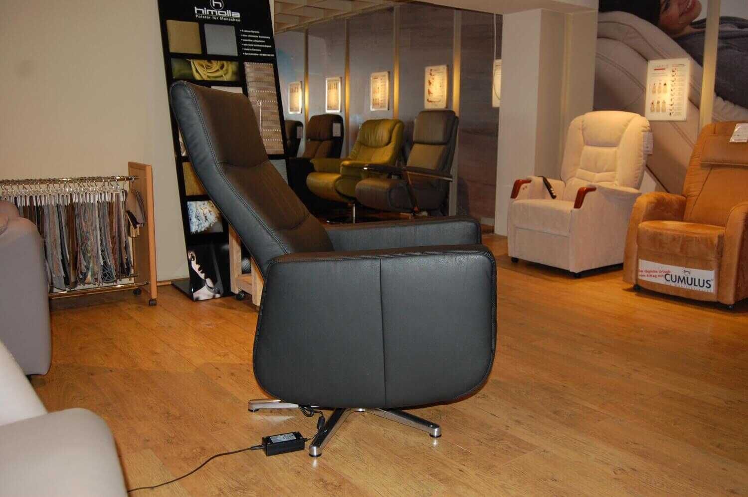 F+S Polstermöbel - Sessel Dreamline Leder 20 Meran Schwarz 2-Motorisch Akku - 4