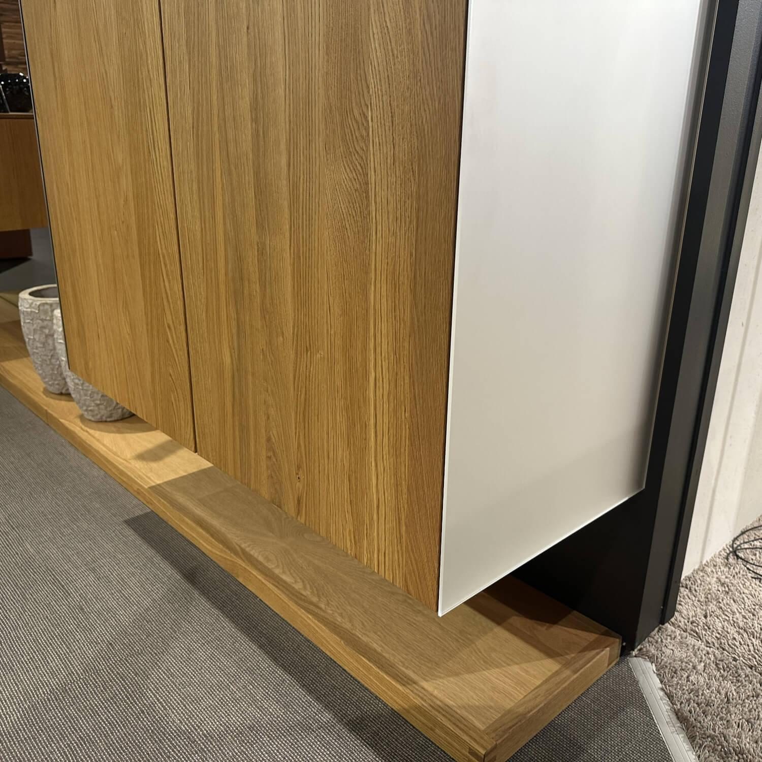 Team 7 - Garderobe Eiche Naturöl Und Glas Pearl Weiß Inklusive 4 Schuhfächer Aus Holz - 13