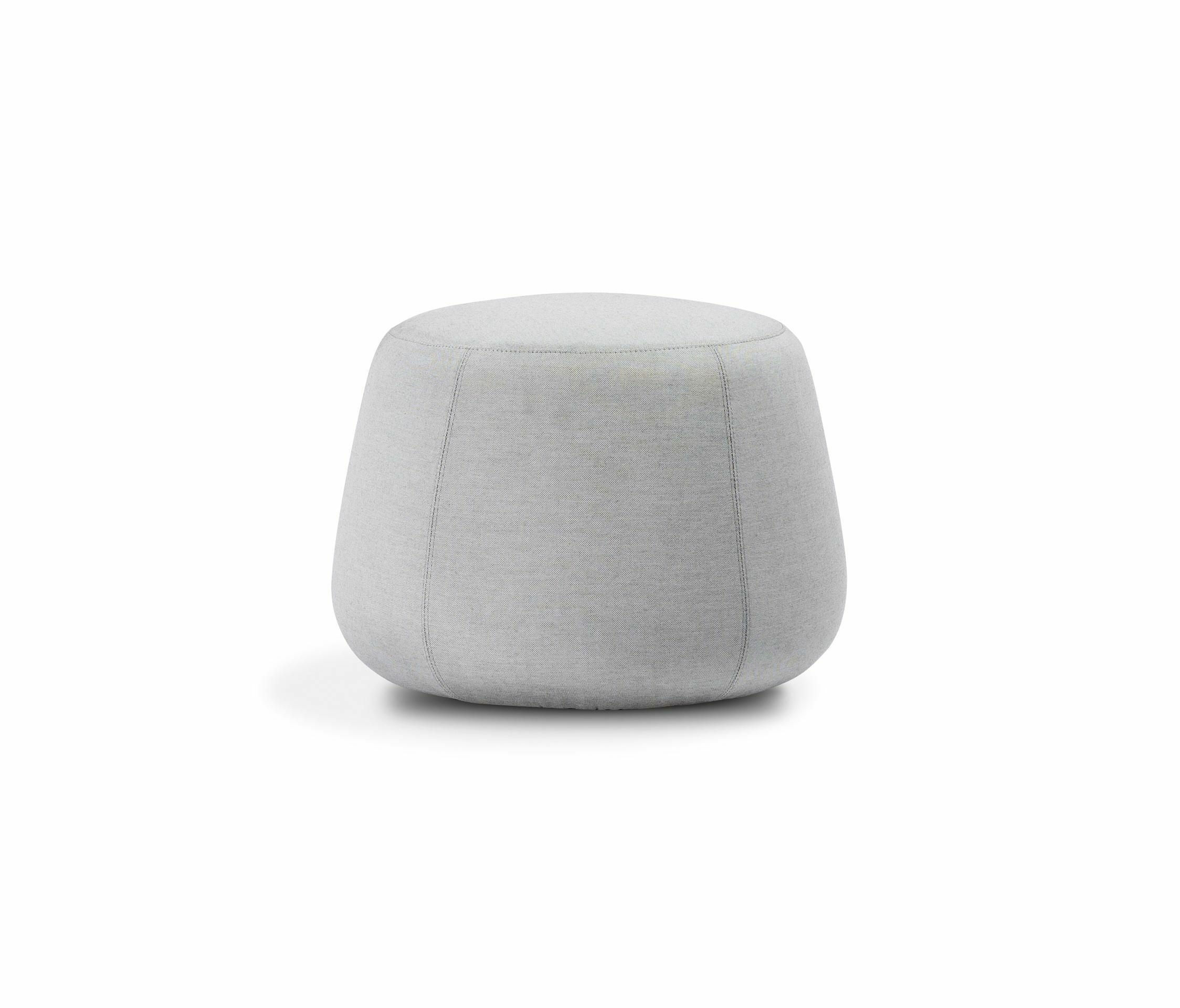 Tribù - Hocker Nomad Rund Stoff Canvas Seasalt B120 Grau - 1
