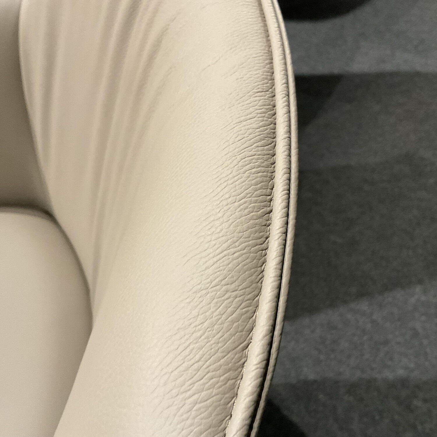 Cattelan Italia - 2er Set Armlehnstuhl Flaminia Softleder 951 Castoro Beige Gestell Stahl Graphit  - 8