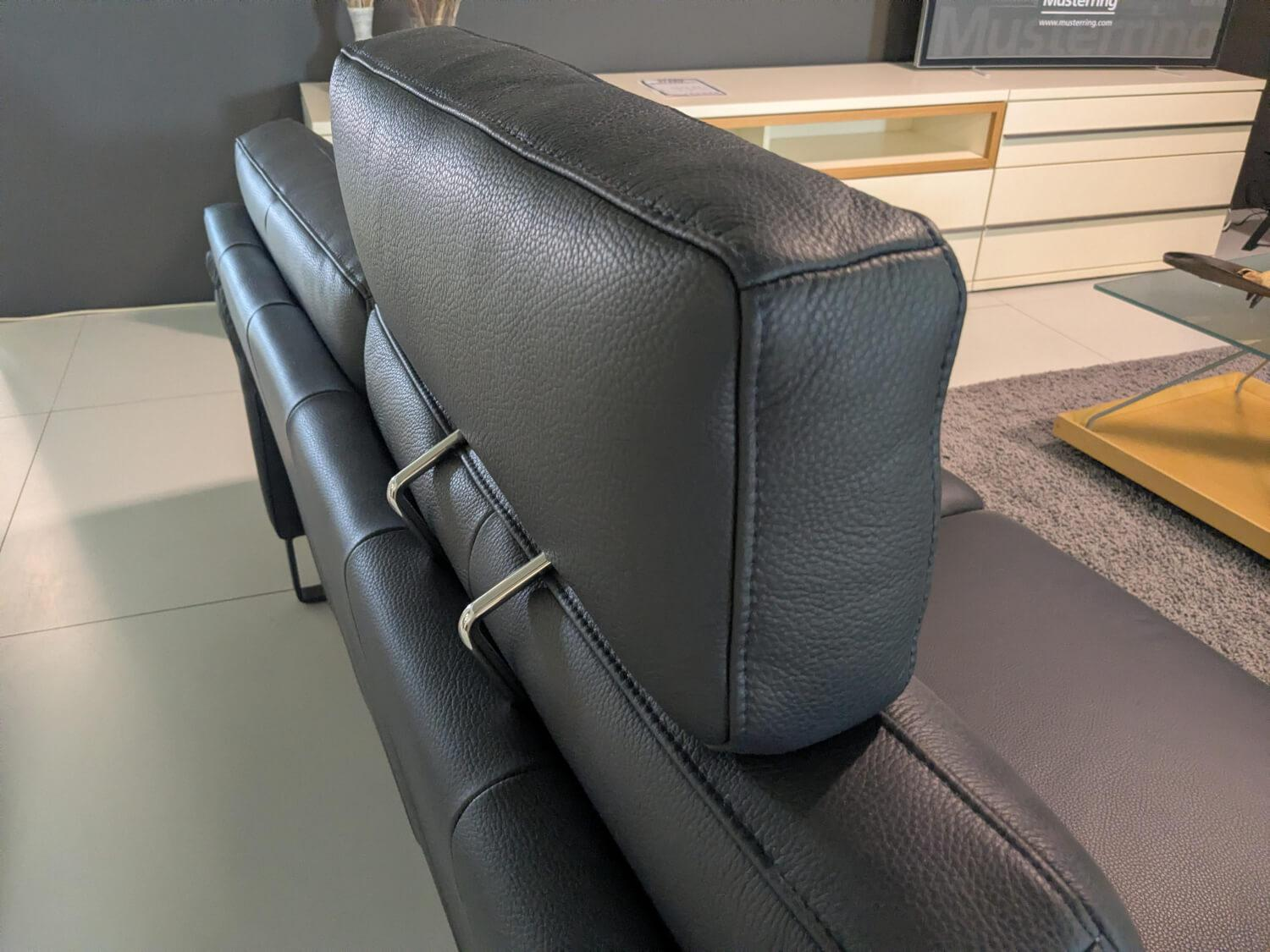 Musterring - Garnitur MR385 Leder Dickleder Navy Blau 2 Sofas - 2