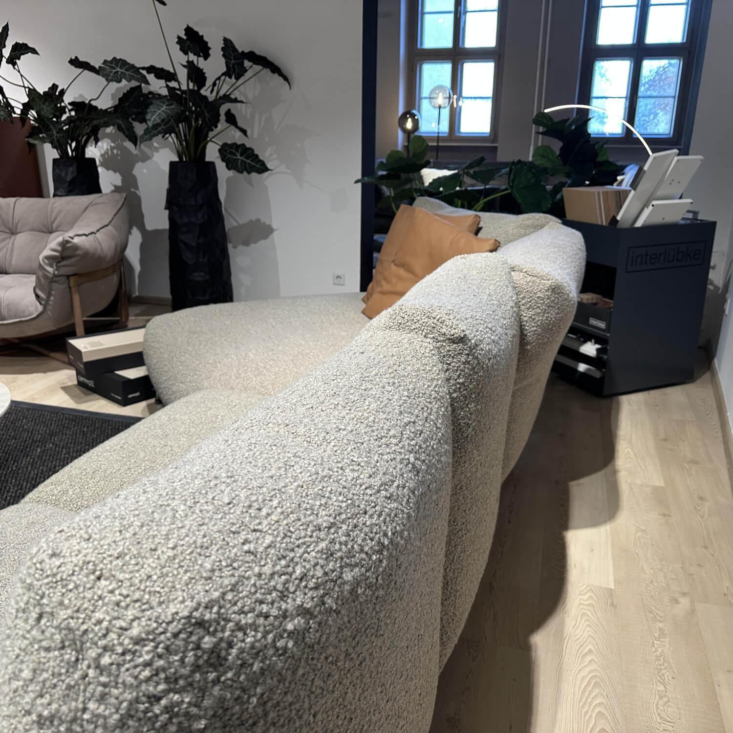 Cierre - Polstergruppe Stoff Smilla 11 Grau Beige Gestell Chrom Schwarz Mit Leder Pelle Setanil 76 Braun Mit Kissen - 5