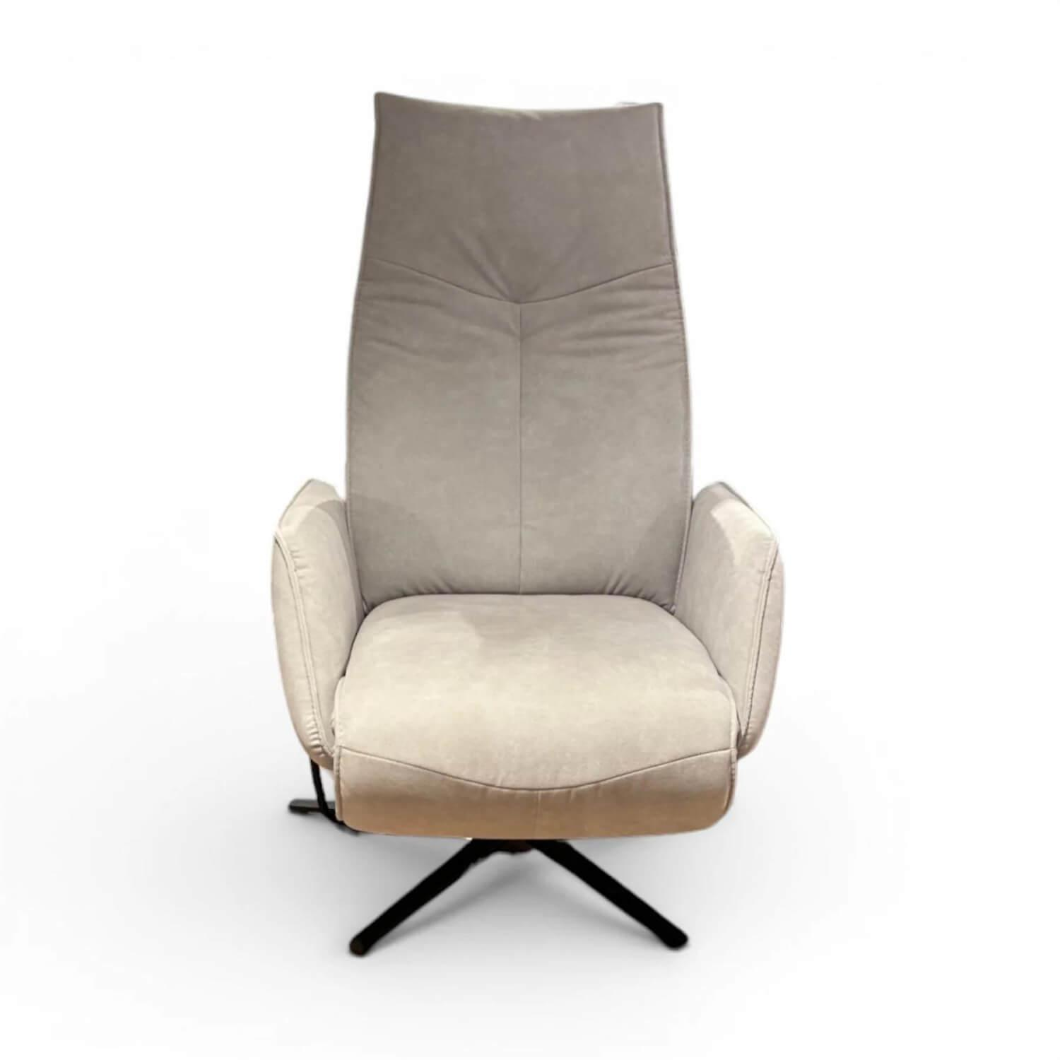 himolla - Sessel 7917 S-Lounger Stoff Aquaclean Silber Grau Sternfuß Metall Schwarz Pulverbeschichtet Inkl. Elektr. Verstellfunktion - 1