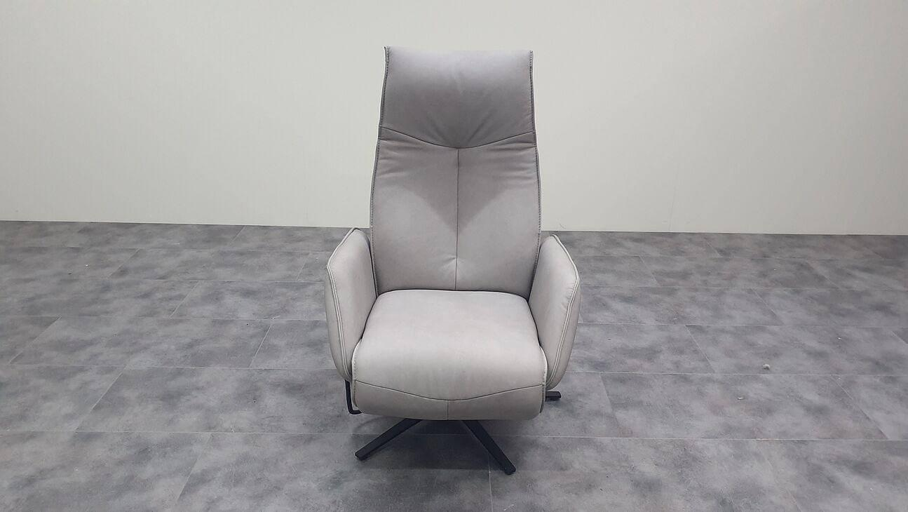 Johann Jakob - Relaxsessel 7917 56V 42 Leder Softnappa Asche Grau Sternfuß Metall Anthrazit Mit Elektr. Fuß- und Rückenverstellung - 4