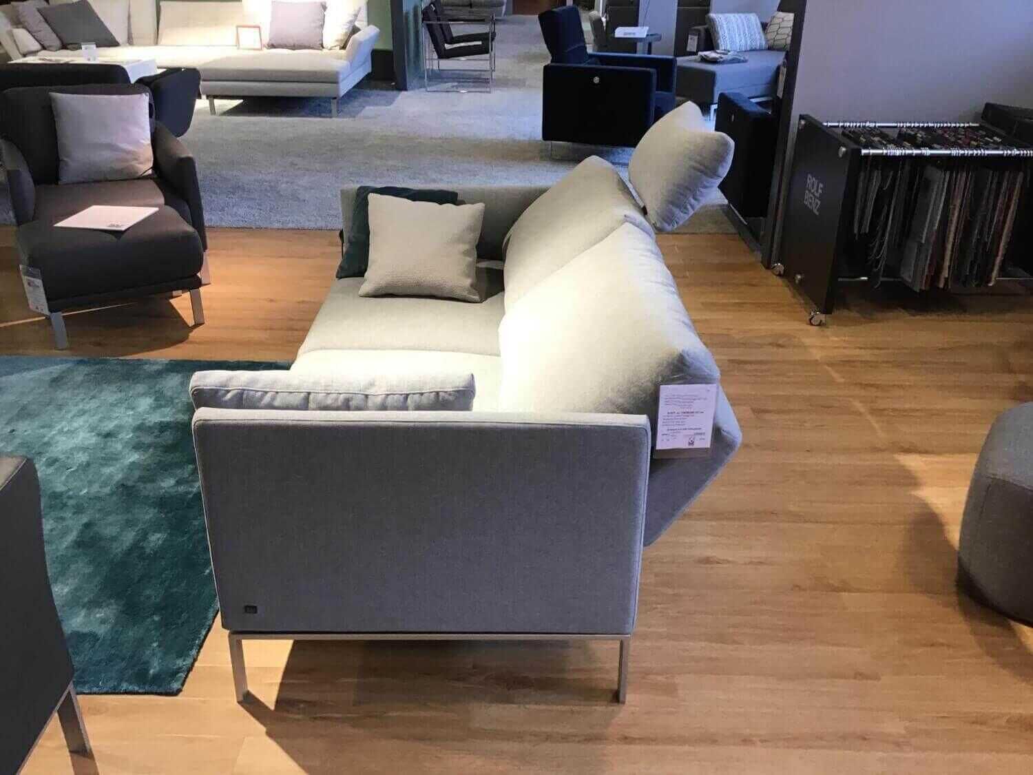 Sofa Cara Zweisitzer Stoff Grau