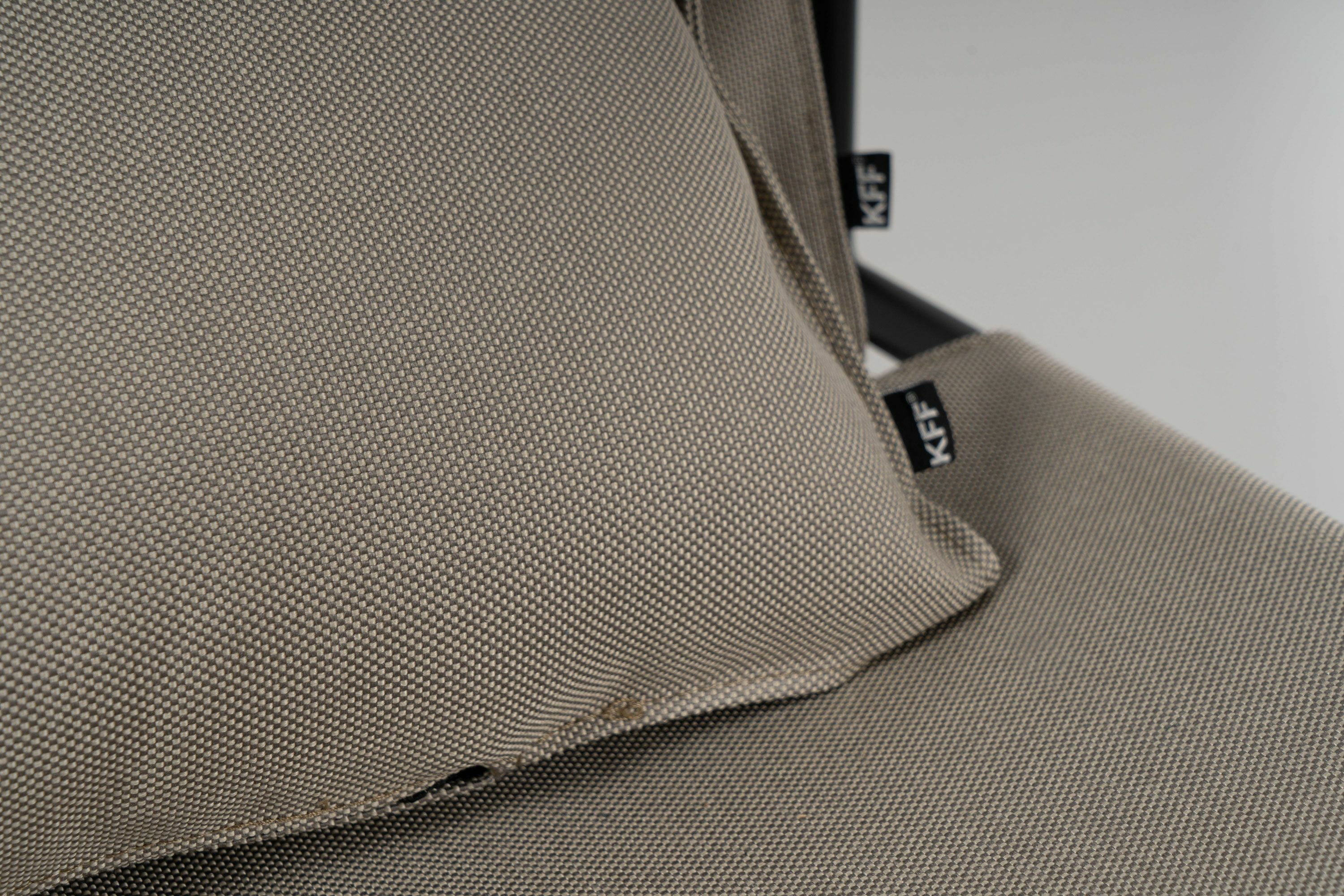 KFF - Sessel Pool Outdoor Stoff Mare Taupe Grau Gestell Edelstahl Pulverbeschichtet Schwarz - 3