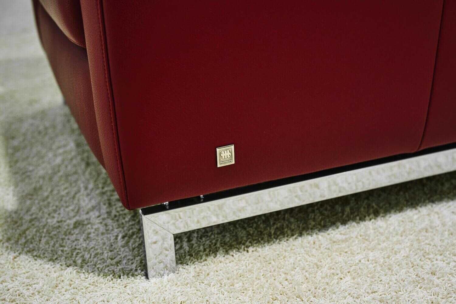 Musterring - Garnitur MR 2875 Leder Rot 2 Sofas 1 Sessel - 19