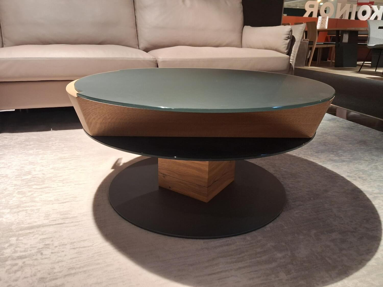 Voglauer - Couchtisch Aura Eiche Altholz Und MDF Schwarz Mit Höhenverstellbarer Platte - 3