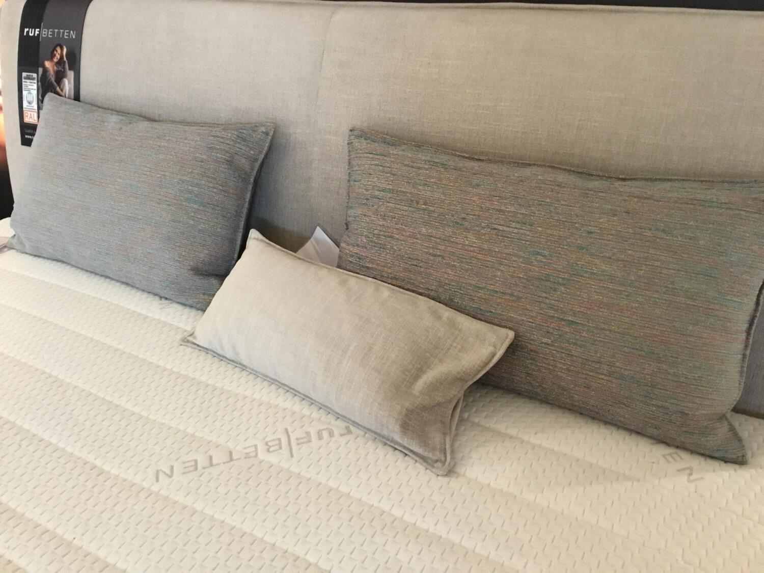 RUF Betten - Boxspringbett Amado 43110 Stoff 08757 Sand Beige Füße Metall - 4
