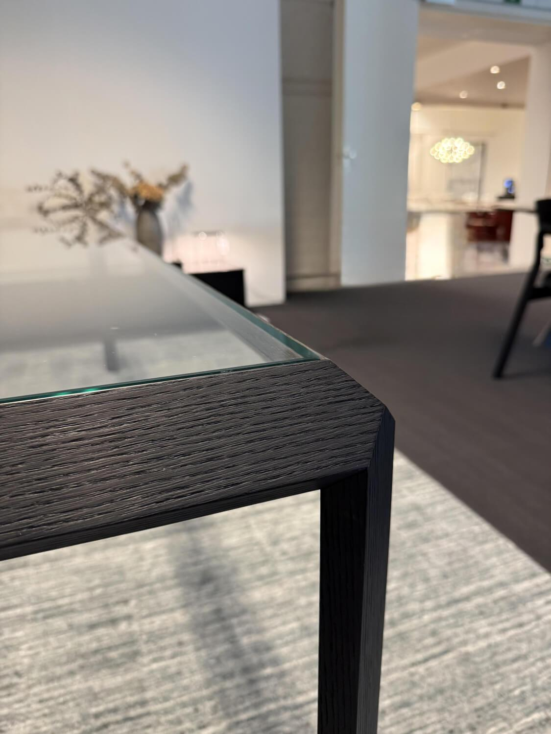 Molteni & C - Esstisch Grado 45 Platte Glas Gestell Eiche Schwarz - 2