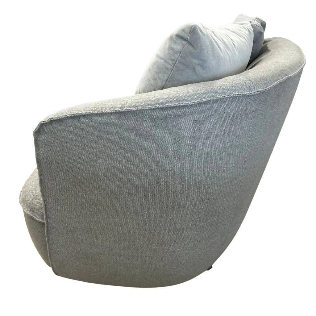 Walter Knoll - Sofa Ishino 2,5-Sitzer Stoff Puro 7754 Silver Grau Sockel Schwarz Lackiert - 2