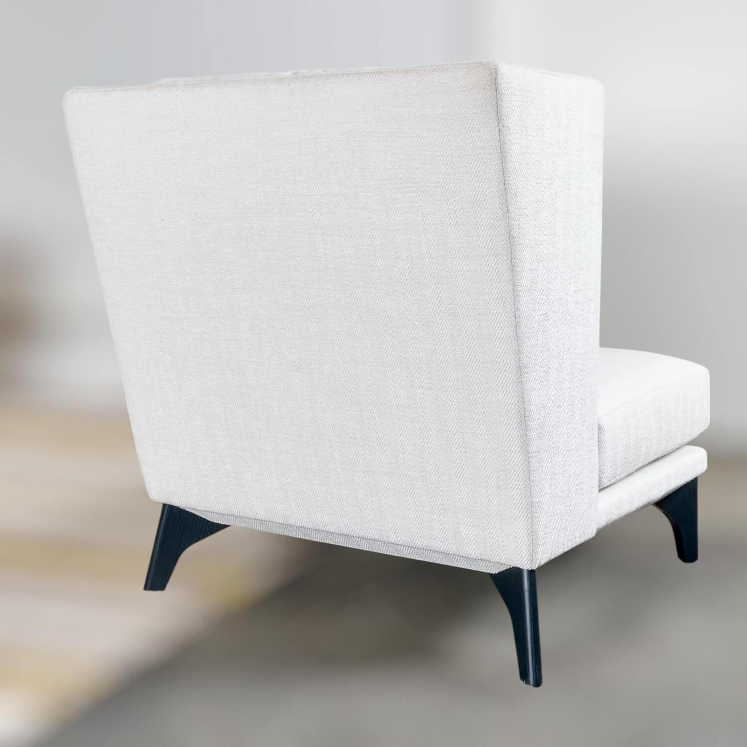 Bielefelder Werkstätten - Lounge Sessel Polo Stoff Jolie BW1743 171 Grau Gestell Metall Schwarz - 5