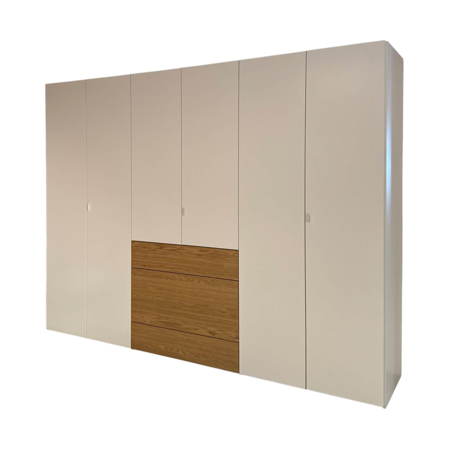 Hülsta - Kleiderschrank Multi Forma Lack Reinweiss Akzent Natureiche - 1