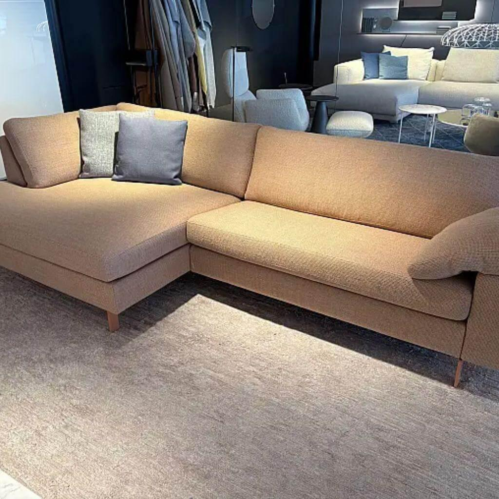 COR - Ecksofa Conseta Stoff 8186 Aprikose Rosa Orange Gestell Metall Rosa Orange - 4