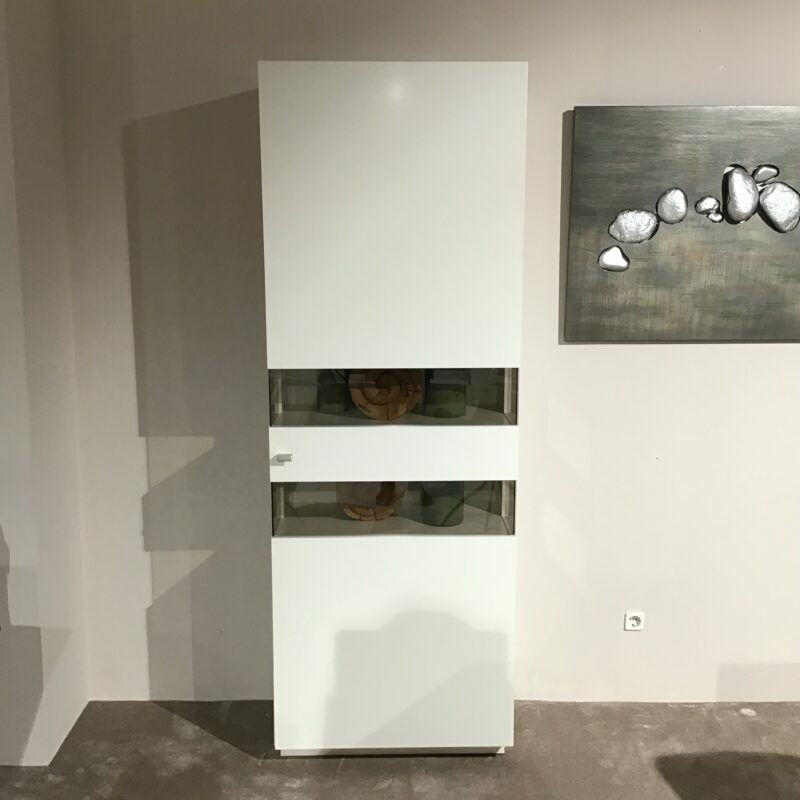 Wöstmann - Zeilenschrank Korpus Lack Bianco Weiß Front Glas - 3
