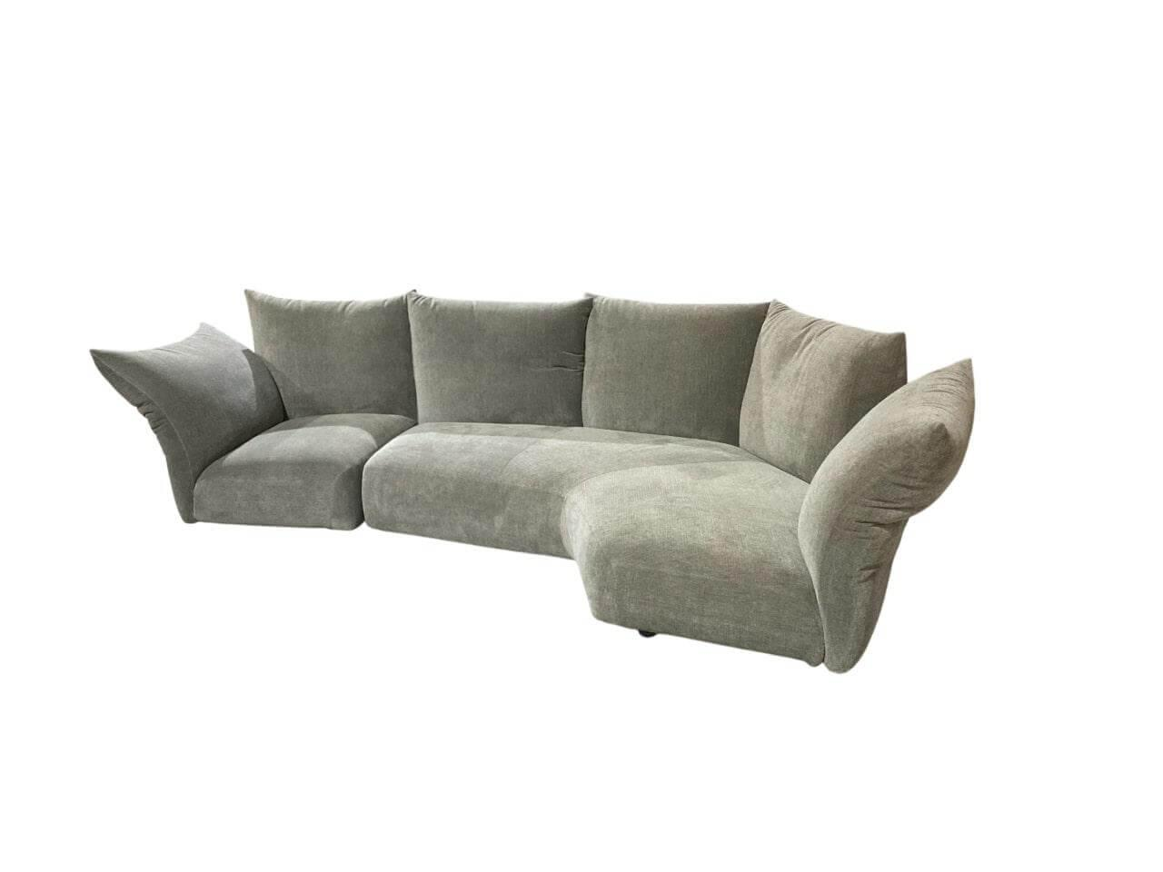 Edra - Sofa Standard Stoff T 8563 Grün Grau Gestell Mit Stoff Bezogen - 2