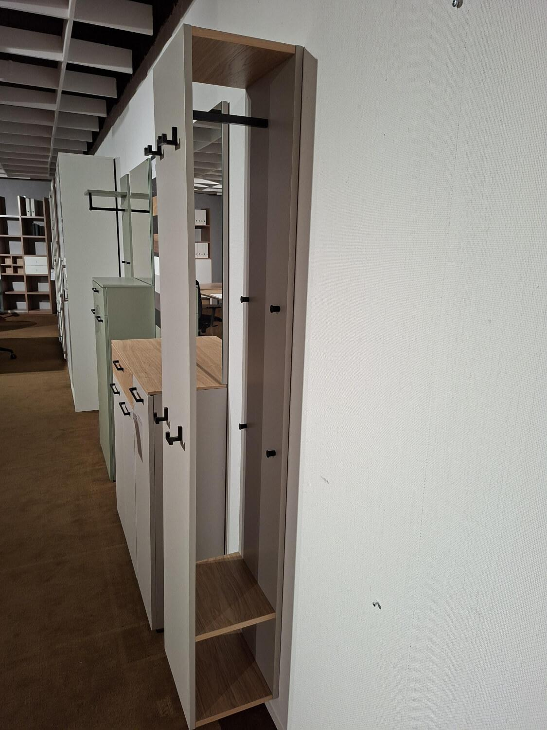 Wittenbreder - Garderobe Palma Lack Grau Wildeiche Bianco Furniert Spiegel Kommode Paneel - 5