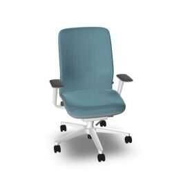 Bürodrehstuhl AT 187/7 Stoff Lichtgrün Sitz- Und Rückenschale Weiß