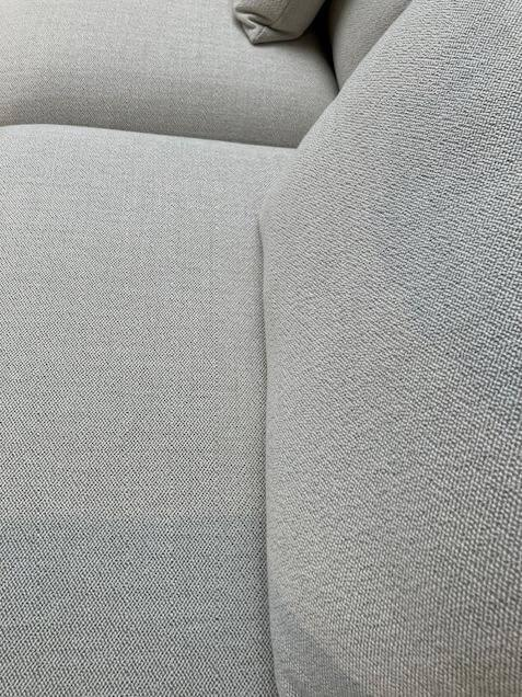 COR - Ecksofa Jalis Stoff 8070 Kreide Weiß Paspelierung Stoff 5095 Kitt/Zementgrau - 3