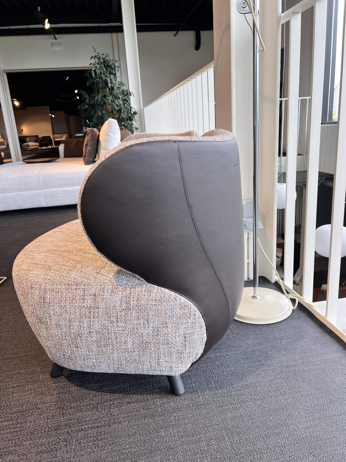 Walter Knoll - Sessel Bao Klein 227 10 C Innen Stoff Sorell 7873 Topaz Rücken Leder Rodeo Soft Schokoladenbraun Füße Buche Schwarz Lackiert - 6