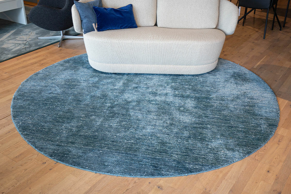 Miinu - Teppich LiveGrid Bambus Seide Atlantic Deep Blau  - 4