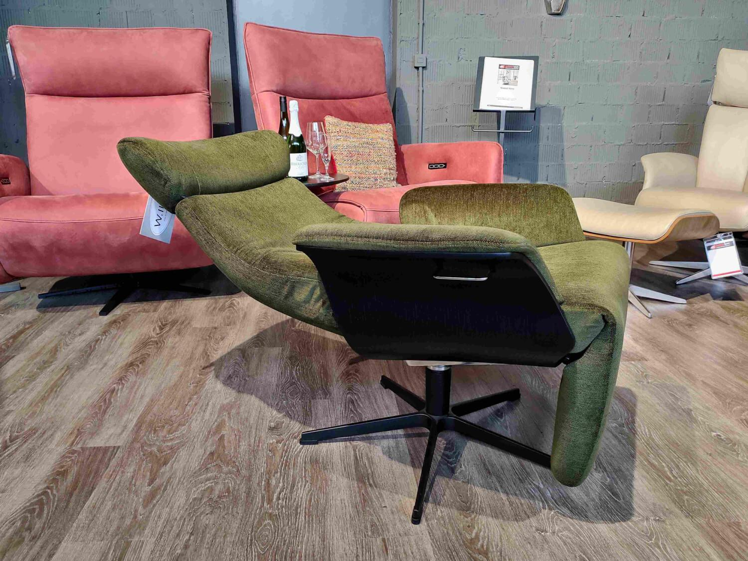 Conform - Relaxsessel Timeout Stoff Peron 1405-09 Dark Green Grün Gestell Schwarz - 7