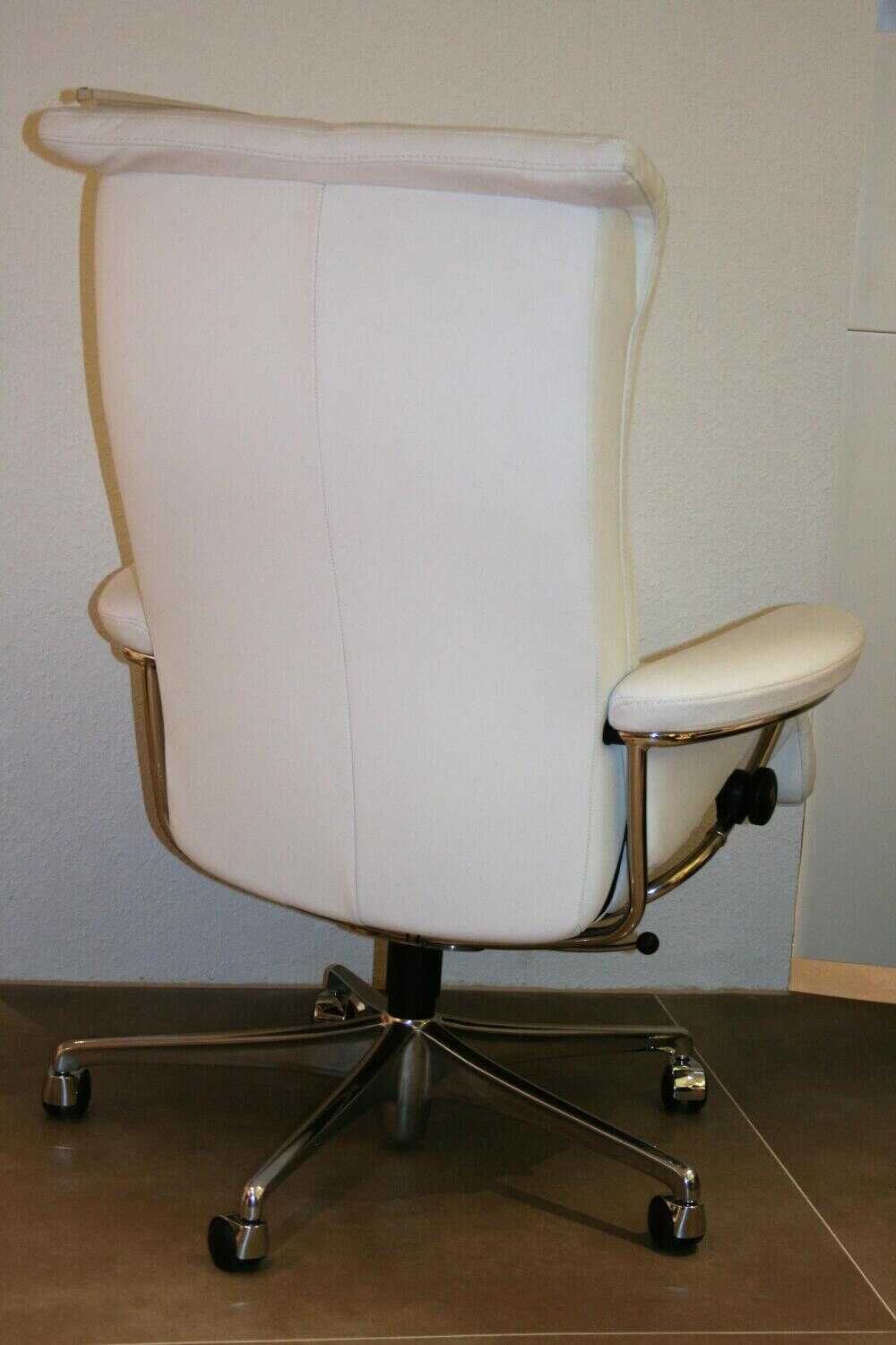 Stressless - Sessel Piano Blues Leder Weiß Home Office - 5