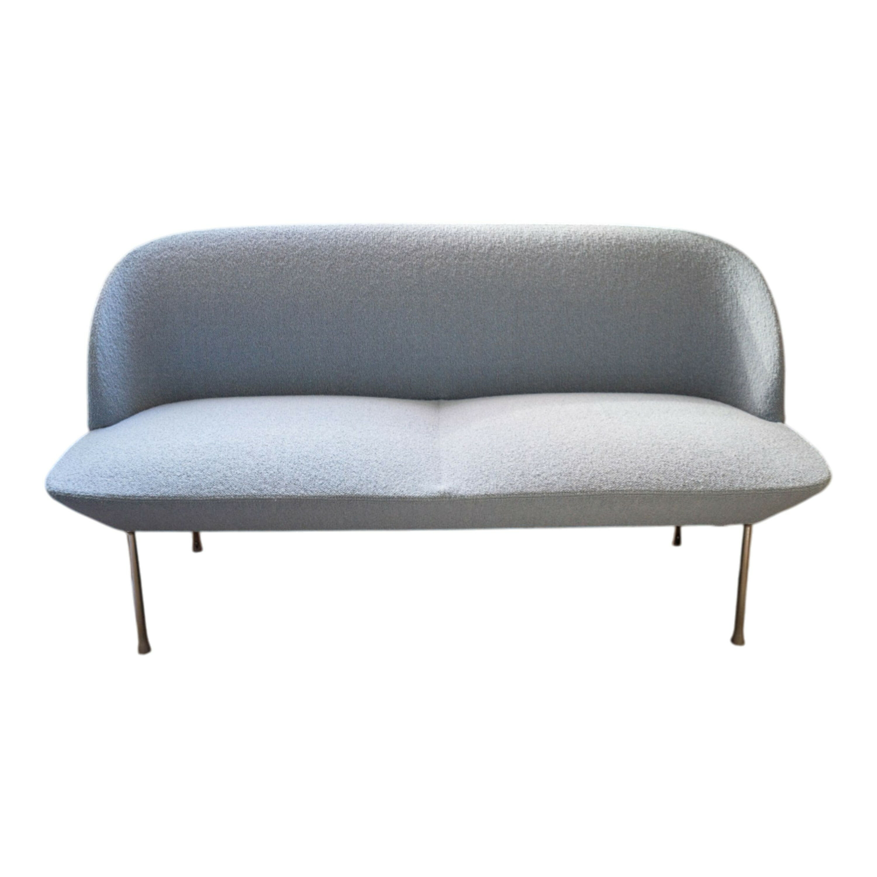 Muuto - Sofa Oslo Stoff Hearth Hellblau Füße Chrom - 1
