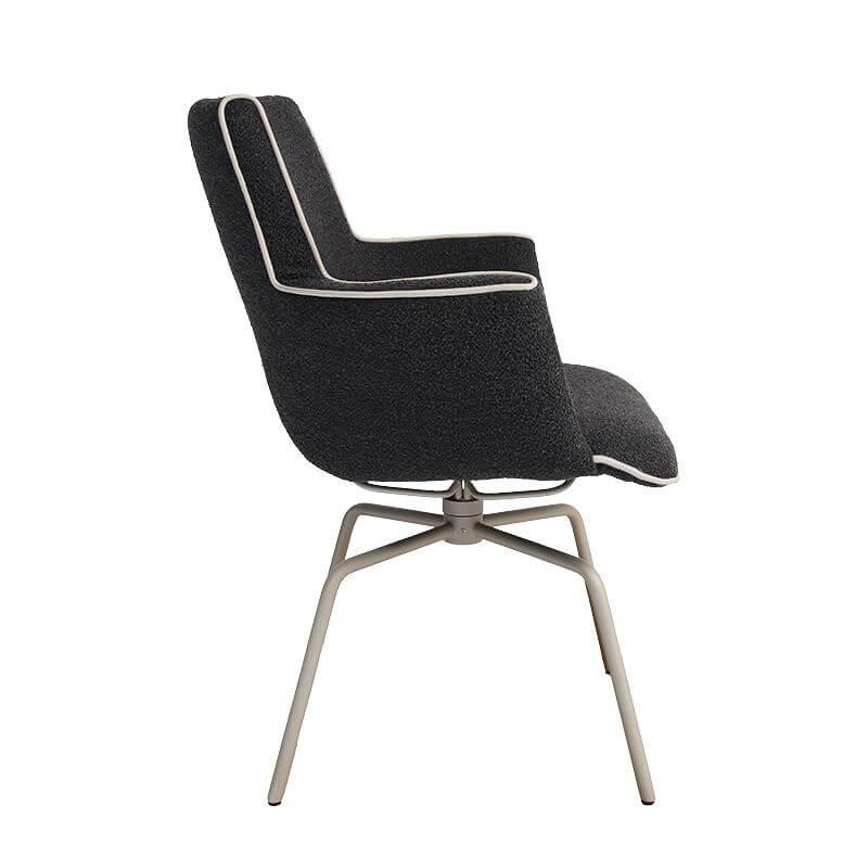 Musterring - 6er Set Stuhl Hannis Stoff Dunkelblau Gestell Metall Terra - 4