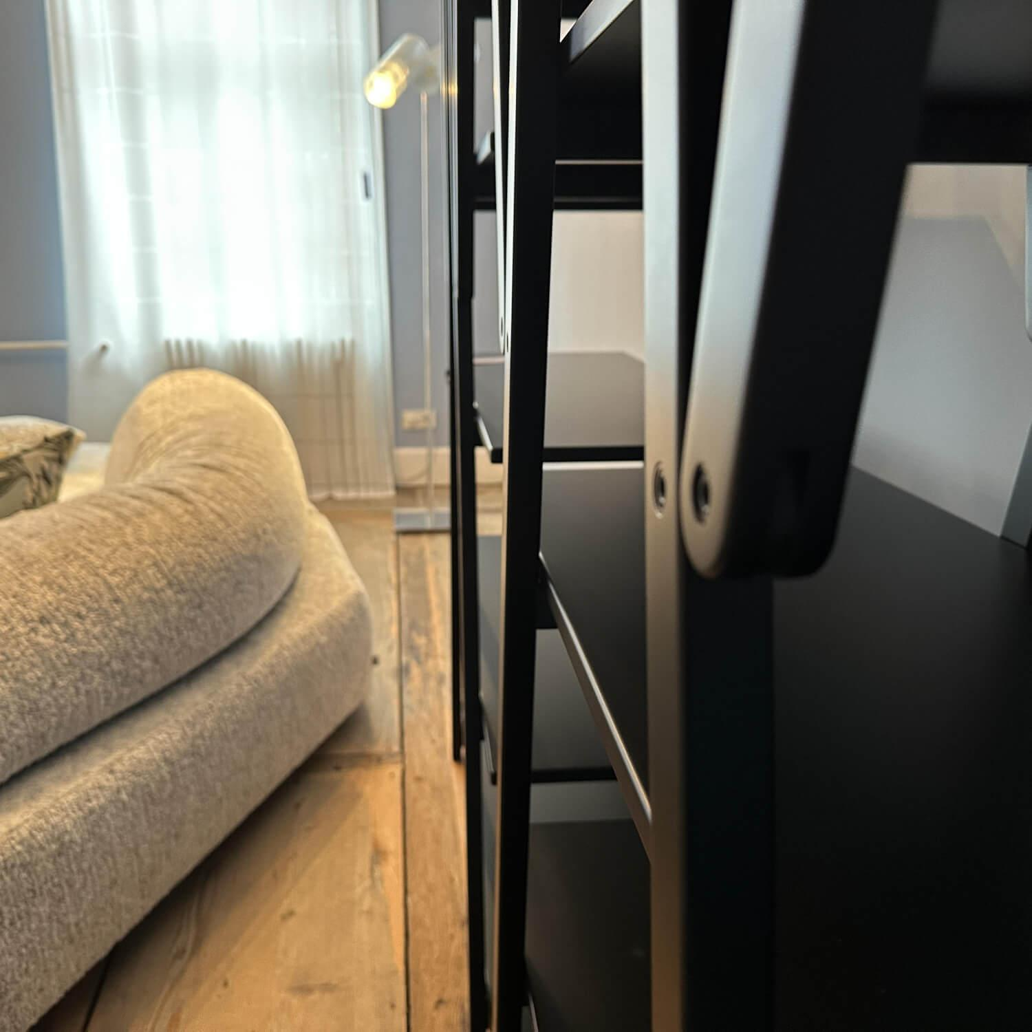 Cassina - 2er-Set Regal Nuvola Rossa Buche Schwarz Lackiert Zusammenklappbar - 4