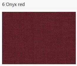 MR 4500 Stoff Onyx Red Füße Verchromt mit Kopfstütze und 2 Kissen