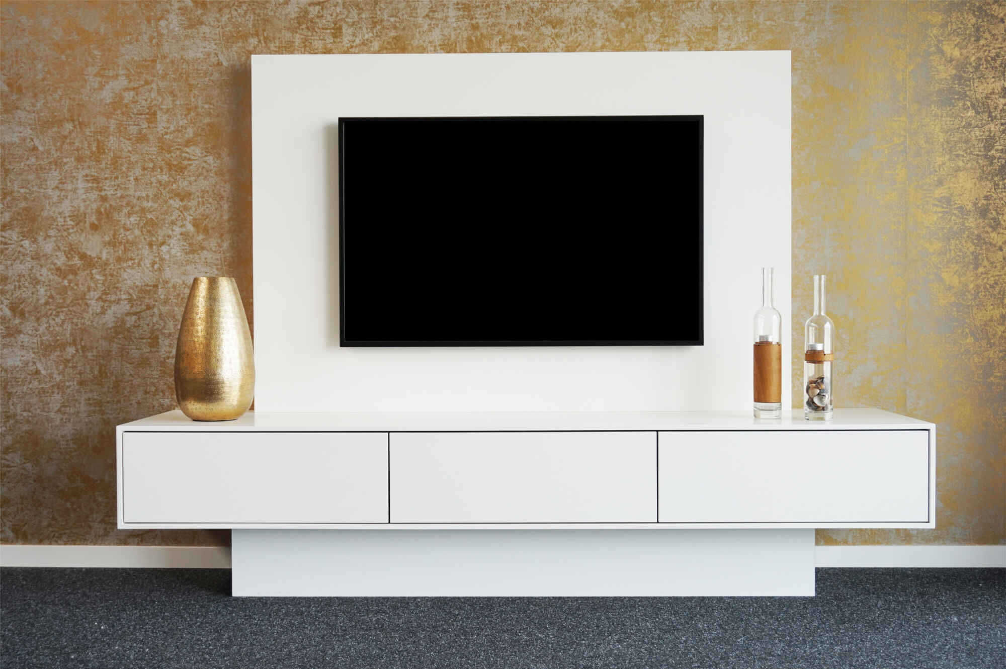 Wohnwand Möbel TV 1.1 Lack weiß