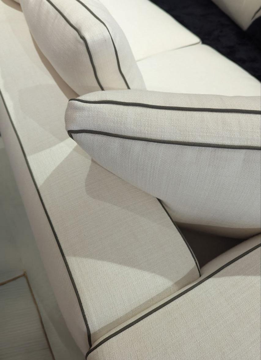Molteni & C - Sofa Augusto Stoff KI111 Kolo Papierweiß mit 4 Rückenkissen - 5