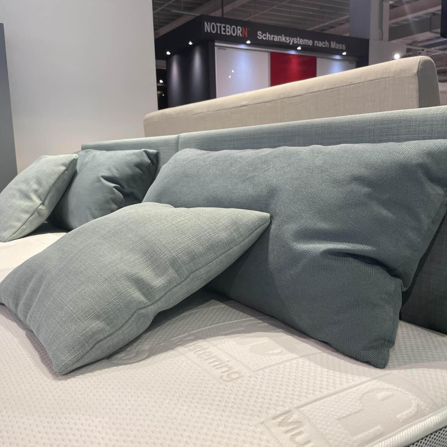 Musterring - Boxspringbett Evolution Bo Fix Stoff 09366 Grau Kopfteil A90 - 4