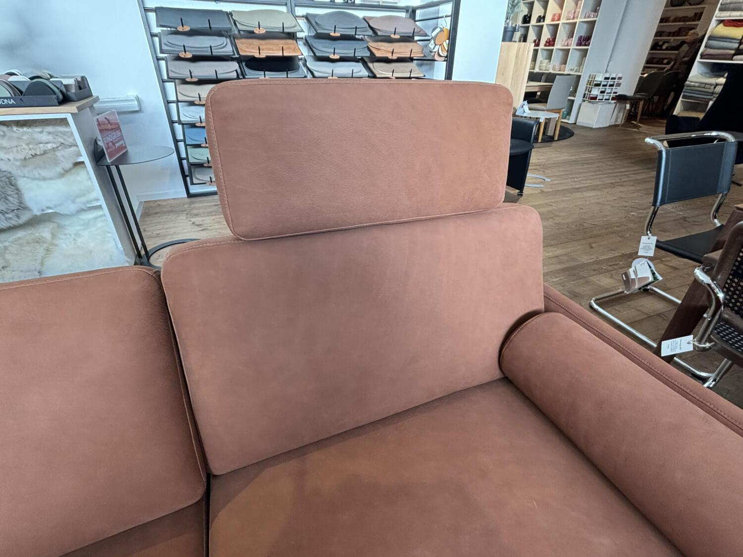 Brühl - Ecksofa Alba 55/70 Leder Taron 45 Cognac Braun Metallfüße Schwarz - 2