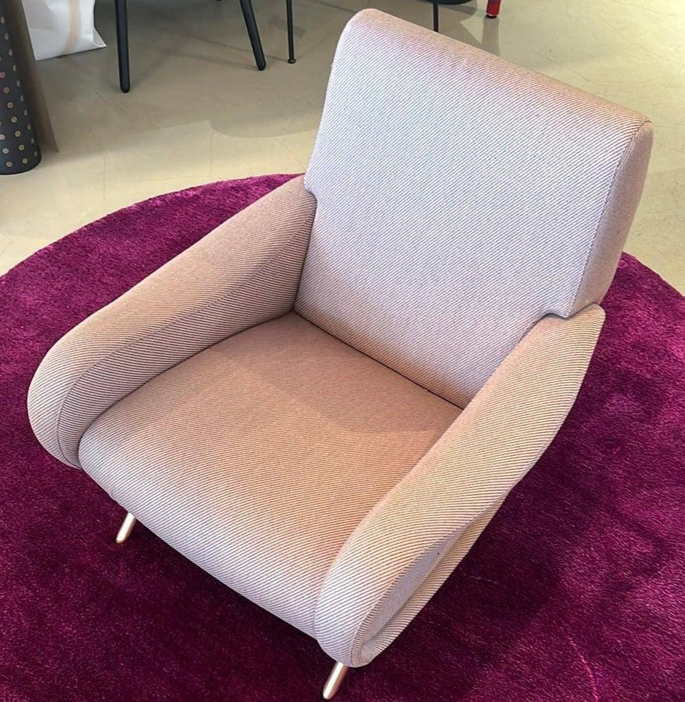Cassina - Sessel Lady Stoff Everest Masai S Rosa Gestell Stahl Messingfarbig - 6