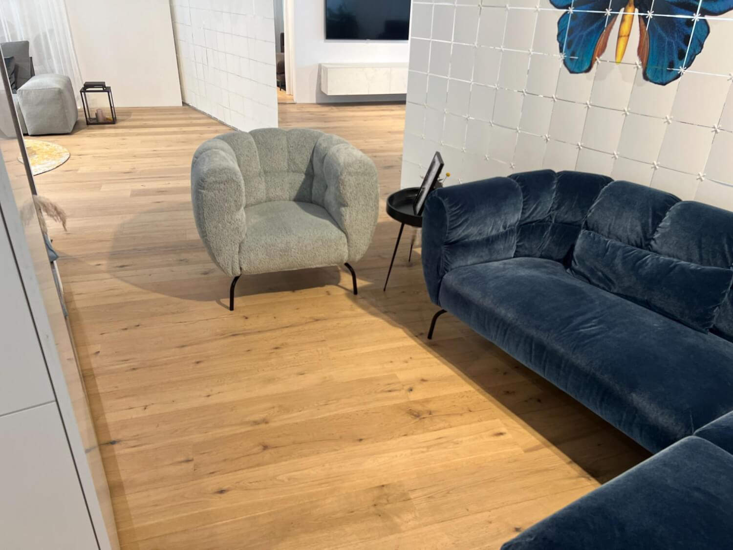 Brühl - Ecksofa Magnolia Stoff 4473 63 Blau Füße Metall Schwarz Pulverbeschichtet - 5